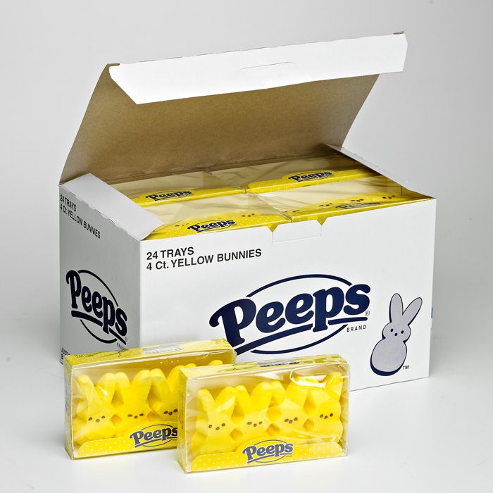 Peeps Marshmallow Bunnies Yellow 4pk 24ct-online-candy-store-34186