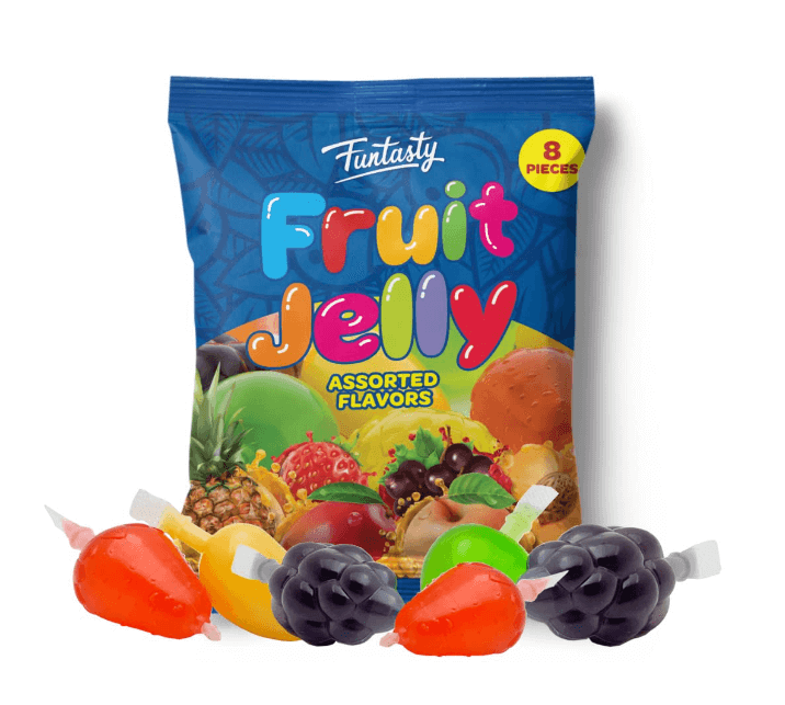 Funtasty 8pc Squeezable Fruit Jelly Candy 30ct