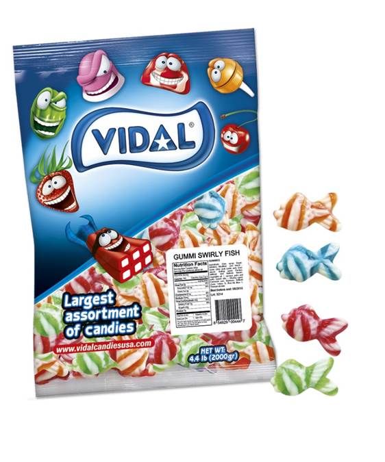 Vidal Gummi Swirly Fish 4.4lb-online-candy-store-12968