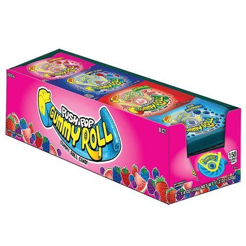 The Bazooka Company Push Pop Gummy Rolls 8ct